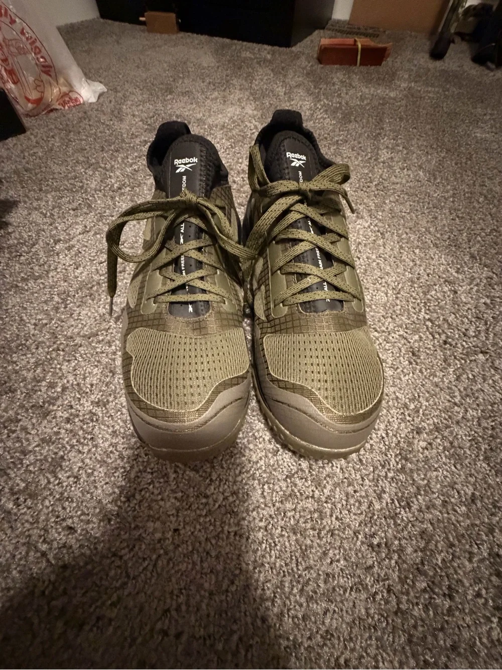 Reebok Men’s Athletic Sneakers - Olive Green & Black